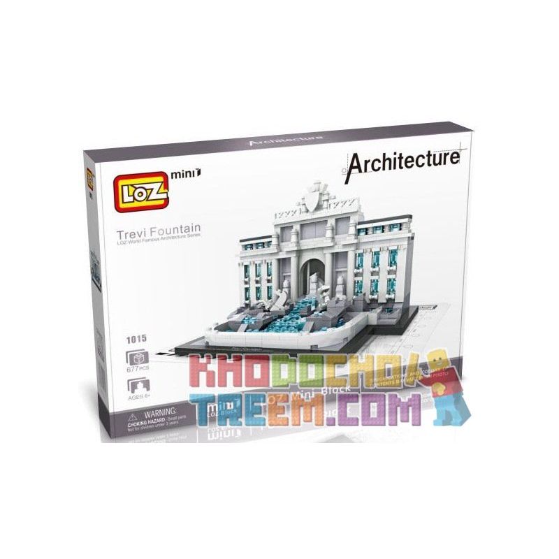 LOZ 1015 Xếp hình kiểu Nanoblock ARCHITECTURE Fontana Di Trevi Đài Phun Nước Trevi 677 khối