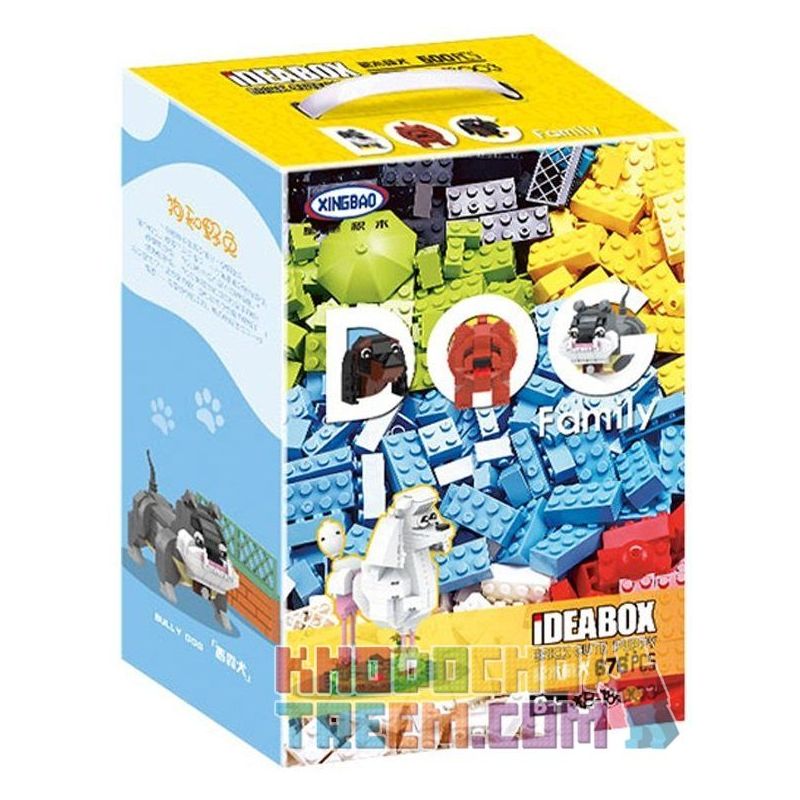 XINGBAO XB-18003 18003 XB18003 non  CÚN CON DỄ THƯƠNG bộ đồ chơi xếp lắp ráp ghép mô hình Ideabox CUTE BRICK PUPPY Hộp Sáng Tạo 676 khối