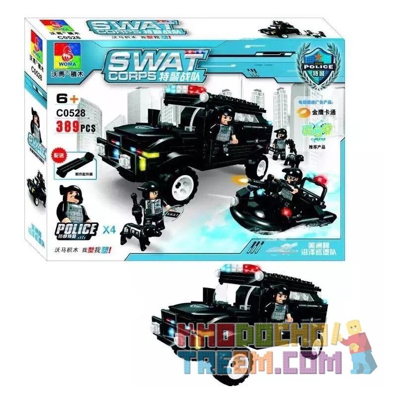 WOMA C0528 0528 Xếp hình kiểu  SWAT SPECIAL FORCE SWAT Crocodile Swamp Patrol Đặc Nhiệm Vùng đầm Lầy 389 khối