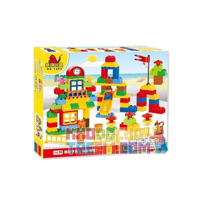 HYSTOYS HONGYUANSHENG AOLEDUOTOYS GM-5029 5029 GM5029 HG-1283 1283 HG1283 Xếp hình kiểu    Learning Paradise Thiên đường Học Tập gồm 2 hộp nhỏ 112 khối