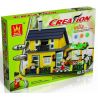WANGE DR.LUCK 32051 non  BIỆT THỰ CÓ VƯỜN bộ đồ chơi xếp lắp ráp ghép mô hình City Inn CITYINN Nhà Trọ Thành Phố 449 khối