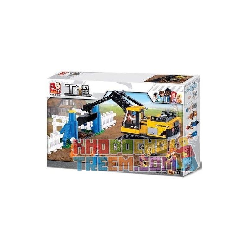 SLUBAN M38-B0551 B0551 0551 M38B0551 38-B0551 non  MÁY ĐÀO ĐẤT bộ đồ chơi xếp lắp ráp ghép mô hình City Thành Phố 614 khối