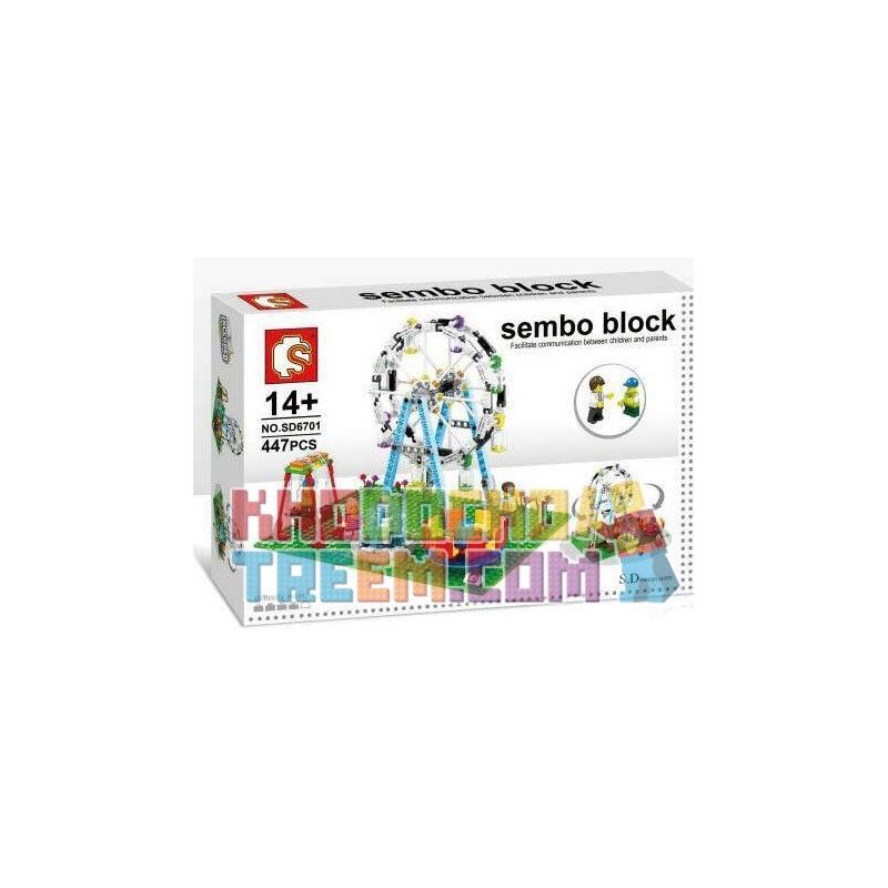 SEMBO WEKKI VIGGI SD6701 6701 non  CÔNG VIÊN GIẢI TRÍ bộ đồ chơi xếp lắp ráp ghép mô hình Creator SEMBO BLOCK Sáng Tạo 447 khối