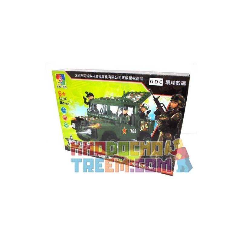 WOMA C0708 0708 Xếp hình kiểu  MILITARY ARMY SUV Ô Tô SUV 262 khối