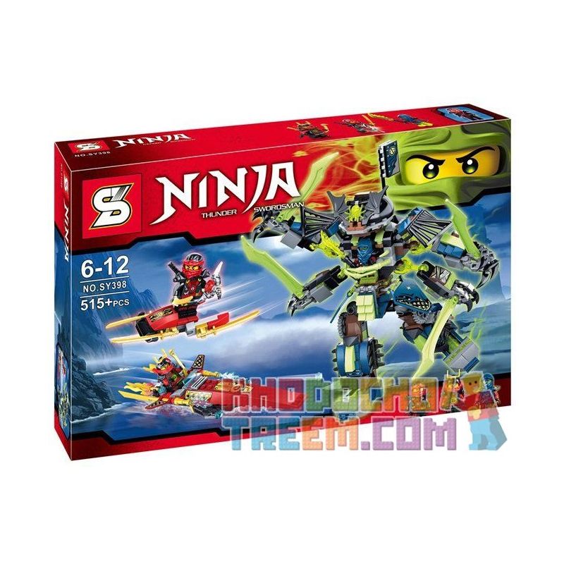 SHENG YUAN SY 398 SY398 Xếp hình kiểu THE LEGO NINJAGO MOVIE Titan Mech Battle Robot Titan gồm 2 hộp nhỏ 515 khối