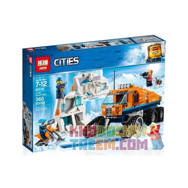NOT Lego ARCTIC SCOUT TRUCK 60194 Bela Lari 10995 LELE 28022 LEPIN 02110 xếp lắp ráp ghép mô hình XE TẢI THÁM HIỂM BẮC CỰC TRINH SÁT City Thành Phố 322 khối