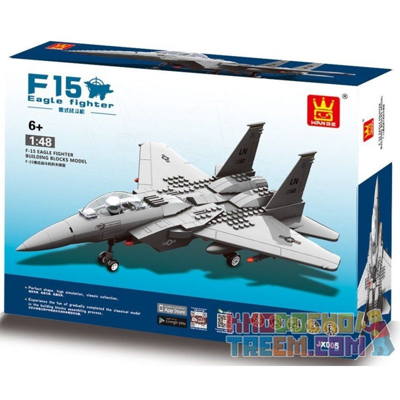 WANGE JX005 4004 4223 non  MÁY BAY CHIẾN ĐẤU CHIM ƯNG tỷ lệ 1:48 bộ đồ chơi xếp lắp ráp ghép mô hình Military Army F15 EAGLE FIGHTER F-15 Quân Sự Bộ Đội 586 khối