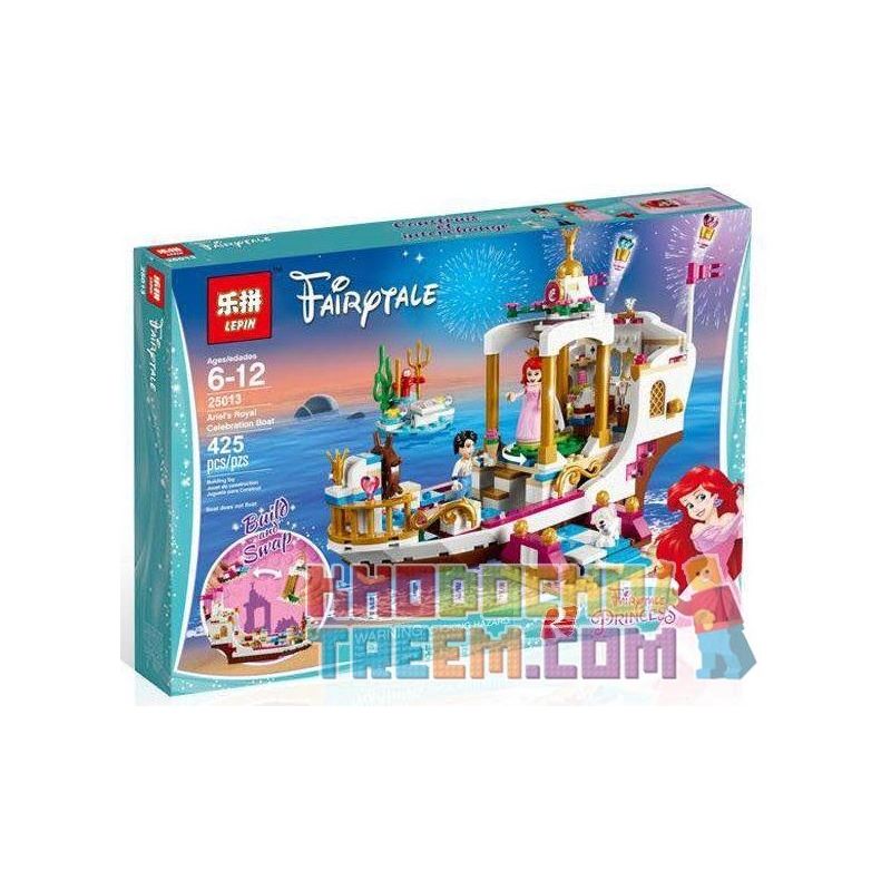 NOT Lego DISNEY PRINCESS 41153 Ariel's Royal Celebration Boat Disney Mermaid Ariel's Royal Celebration Ship , Bela Lari 10891 LELE 37062 LEPIN 25013 SHENG YUAN SY SY987 SX 3009 Xếp hình Du Thuyền Hoàng Gia Của Nàng Tiên Cá 380 khối