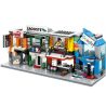 SEMBO SD6080 6080 SD6081 6081 SD6082 6082 SD6083 6083 non  BỘ 4 CỬA HÀNG MÁY TÍNH GIÀY ĐỒ ĂN NHANH CHƠI bộ đồ chơi xếp lắp ráp ghép mô hình Mini Modular SEMBO BLOCK Đường Phố Thu Nhỏ 129 khối