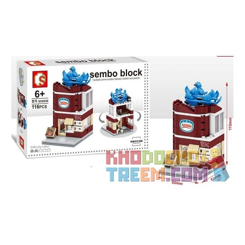 SEMBO SD6054 6054 SD6055 6055 SD6056 6056 SD6057 6057 non  BỘ 4 CỬA HÀNG TRANG SỨC ÂM NHẠC THỰC PHẨM RAU CỦ bộ đồ chơi xếp lắp ráp ghép mô hình Mini Modular SEMBO BLOCK CARTRIER MUSICAL SHOP NOSTLE VEGETABLE Đường Phố Thu Nhỏ 140 khối