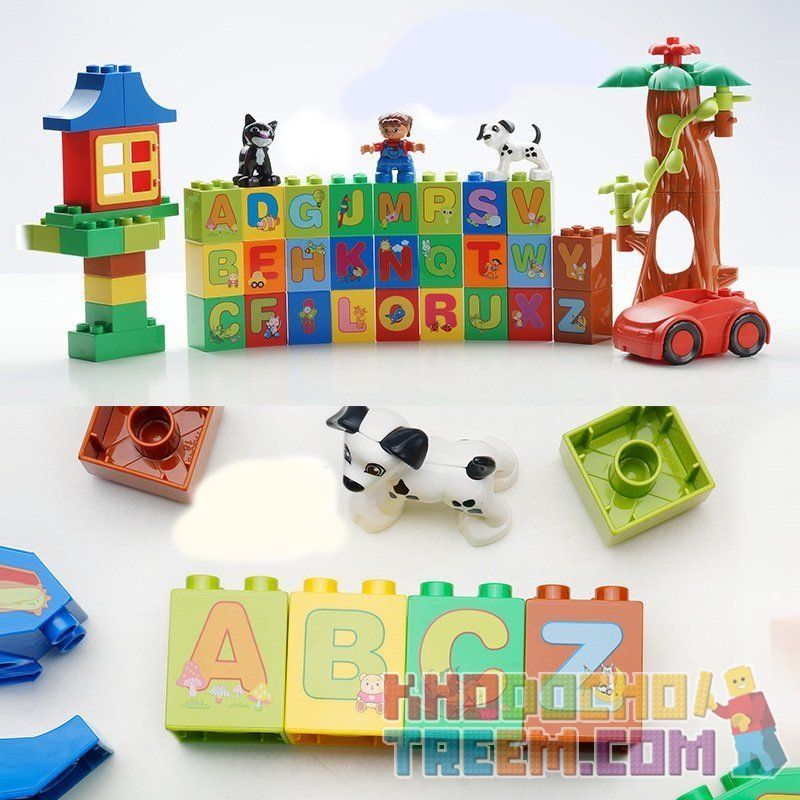 HYSTOYS HONGYUANSHENG AOLEDUOTOYS GM-5009 5009 GM5009 Xếp hình kiểu    Learning Alphabet Học Bảng Chữ Cái 108 khối