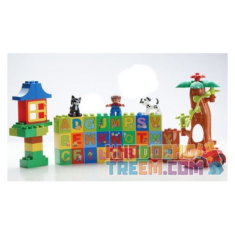 HYSTOYS HONGYUANSHENG AOLEDUOTOYS  GM-5009 5009 GM5009 Xếp hình kiểu Lego Duplo DUPLO Learning Alphabet Học bảng chữ cái 108 khố
