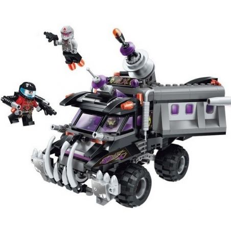 Enlighten 1614 Qman 1614 non  XE TẢI BỌC THÉP CÓ PHÁO bộ đồ chơi xếp lắp ráp ghép mô hình Space Adventure SPACE ADVENTURE CANNON ARMORED TRUCK Thám Hiểm Không Gian 369 khối