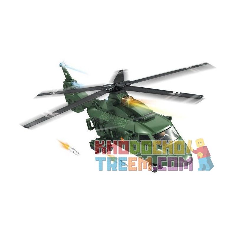 WOMA C0705 0705 Xếp hình kiểu Lego MILITARY ARMY Helicopter Trực Thăng 177 khối