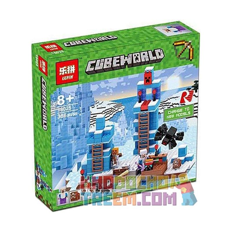NOT Lego THE ICE SPIKES 21131 JISI 826 Bela Lari 10621 LEPIN 18025 xếp lắp ráp ghép mô hình CỘT BĂNG NHỮNG GAI Minecraft Game Xây Dựng 454 khối