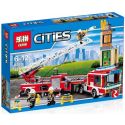 NOT Lego FIRE ENGINE 60112 LEPIN 02086 WANGE/LIGAO/DR.LUCK 3625 xếp lắp ráp ghép mô hình CHIẾC XE CỨU HỎA MÁY BƠM NƯỚC City Thành Phố 376 khối