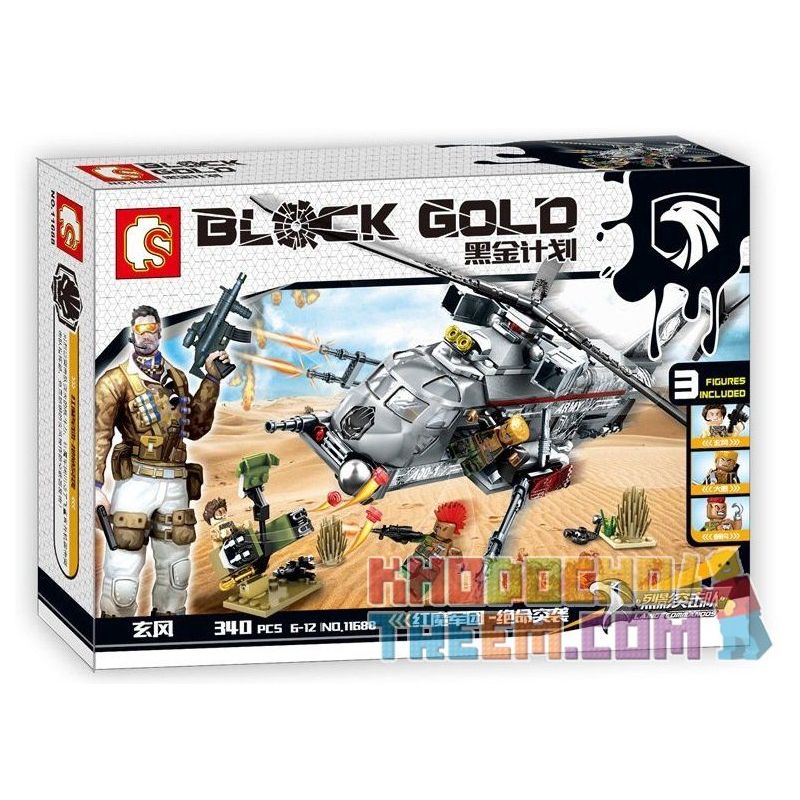 SEMBO 11688 non  NGĂN CHẶN MÁY BAY TRỰC THĂNG QUÂN ĐỘI bộ đồ chơi xếp lắp ráp ghép mô hình Black Gold Cuộc Chiến Vàng Đen 340 khối SEMBO 11688 non  NGĂN CHẶN MÁY BAY TRỰC THĂNG QUÂN ĐỘI bộ đồ chơi xếp lắp ráp ghép mô hình Black Gold Cuộc Chiến Vàng Đen 340 khối