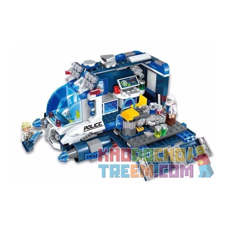 Enlighten 1612 Qman 1612 non Lego SỬA CHỮA TÀU CẢNH SÁT bộ đồ chơi xếp lắp ráp ghép mô hình Space Adventure SPACE ADVENTURE MOBILE REPAIR STATION Thám Hiểm Không Gian 337 khối