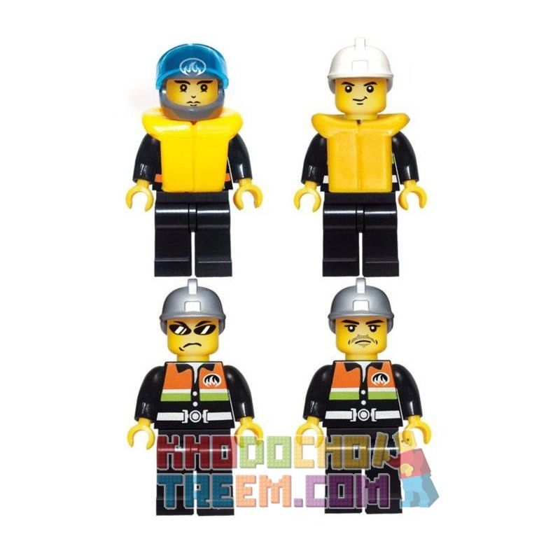 FORANGE FC3903 3903 non  TÀU CỨU HỎA bộ đồ chơi xếp lắp ráp ghép mô hình City AIRPORT LIGHT HELICOPTER Thành Phố 173 khối