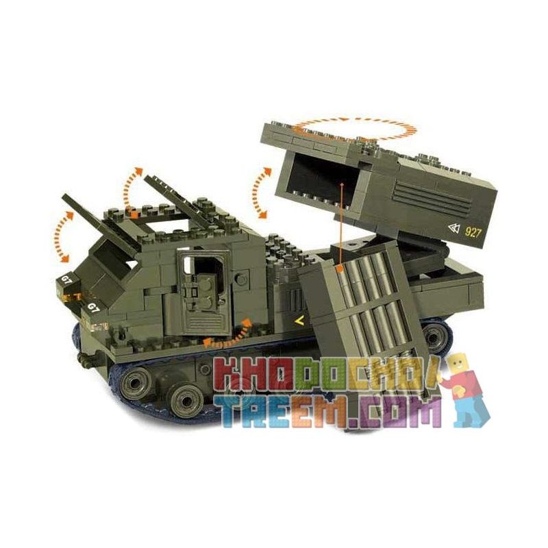 SLUBAN M38-B0303 B0303 0303 M38B0303 38-B0303 non  XE TẢI CHỞ PHÁO bộ đồ chơi xếp lắp ráp ghép mô hình Land Forces 2 Sức Mạnh Mặt Đất 314 khối