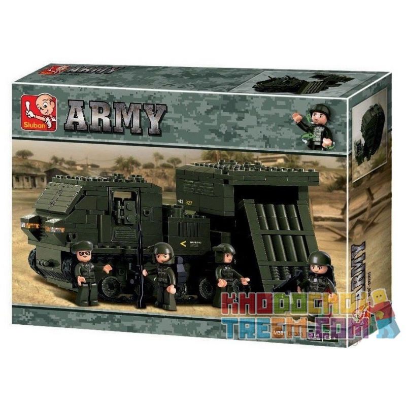 SLUBAN M38-B0303 B0303 0303 M38B0303 38-B0303 non  XE TẢI CHỞ PHÁO bộ đồ chơi xếp lắp ráp ghép mô hình Land Forces 2 Sức Mạnh Mặt Đất 314 khối