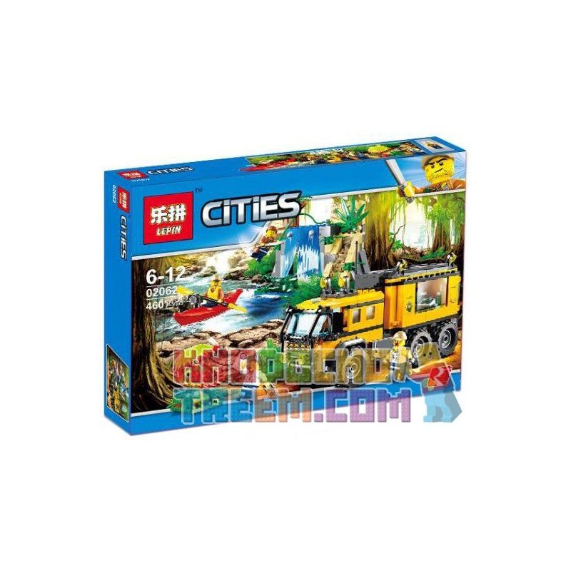 NOT Lego JUNGLE MOBILE LAB 60160 Bela Lari 10711 LELE 39064 LEPIN 02062 QIZHILE 25005 xếp lắp ráp ghép mô hình TRẠM NGHIÊN CỨU RỪNG LƯU ĐỘNG PHÒNG THÍ NGHIỆM DI JUNGLE City Thành Phố 426 khối