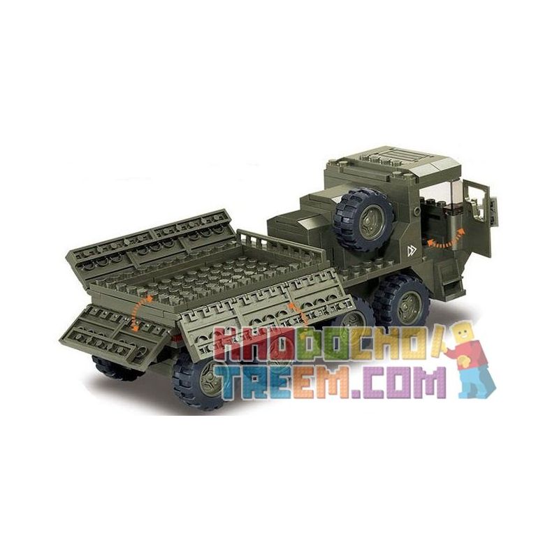 SLUBAN M38-B0302 B0302 0302 M38B0302 38-B0302 non  XE TẢI CHỞ SÚNG HẠNG NẶNG bộ đồ chơi xếp lắp ráp ghép mô hình Land Forces 2 Sức Mạnh Mặt Đất 306 khối