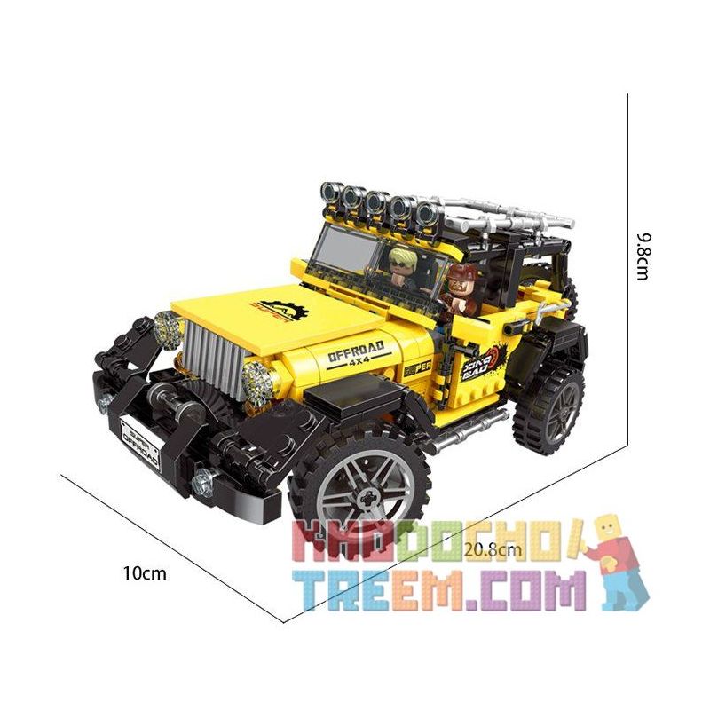 XINGBAO XB-03024 03024 XB03024 non  SIÊU XE ĐỊA HÌNH JEEP bộ đồ chơi xếp lắp ráp ghép mô hình Offroad Adventure SUPER OFFROAD ADVENTURE Đua Địa Hình 610 khối