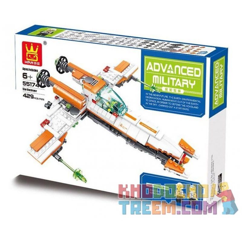 WANGE DR.LUCK 55174 non  PHI THUYỀN HỦY DIỆT CÁC HÀNH TINH bộ đồ chơi xếp lắp ráp ghép mô hình Advanced Military Quân Đội Công Nghệ Cao 429 khối