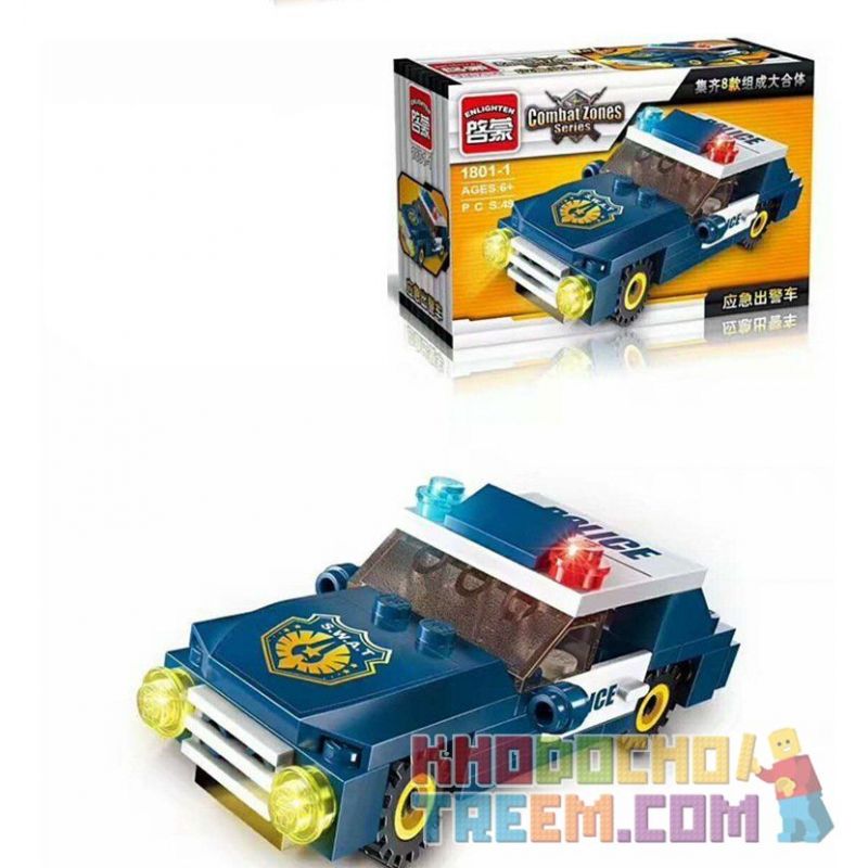 Enlighten 1801 Qman 1801 non  MÁY BAY TRỰC THĂNG VŨ BÃO 8 TRONG 1 bộ đồ chơi xếp lắp ráp ghép mô hình Transformers COMBAT ZONES SERIES Robot Đại Chiến Người Máy Biến Hình 381 khối