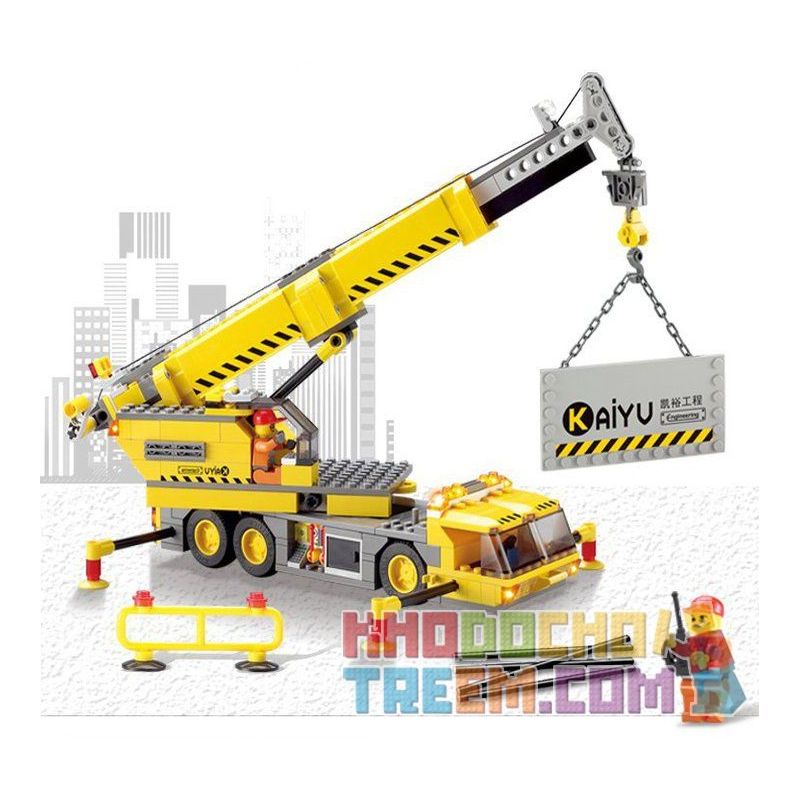 Kazi KY8045 8045 Xếp hình kiểu  CITY Crane Cần Trục Di động 380 khối