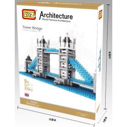 LOZ 9371 Xếp hình kiểu Nanoblock ARCHITECTURE London Tower Bridge Cầu Tháp Luân Đôn 570 khối
