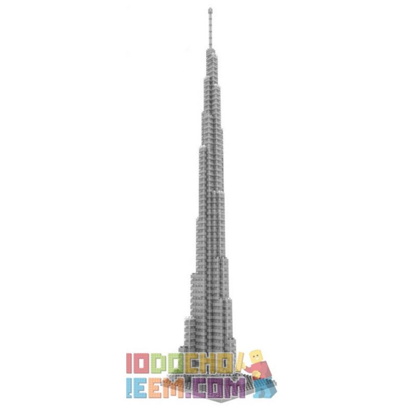LOZ 9370 Xếp hình kiểu Nanoblock ARCHITECTURE Burj Khalifa Tháp Khalifa 890 khối