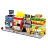 SEMBO SD6062 6062 SD6063 6063 SD6064 6064 SD6065 6065 non  BỘ 4 CỬA HÀNG QUẦN ÁO BÁNH NGỌT KHOAI TÂY CHIÊN MÁY TÍNH bộ đồ chơi xếp lắp ráp ghép mô hình Mini Modular SEMBO BLOCK BAKERY FRIES Đường Phố Thu Nhỏ 143 khối