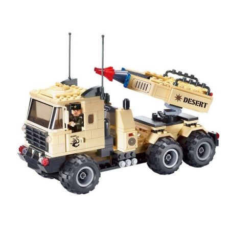 Enlighten 822 Qman 822 non  XE TẢI PHÓNG TÊN LỬA bộ đồ chơi xếp lắp ráp ghép mô hình Military Army COMBATZONES MISSILE CAR Quân Sự Bộ Đội 310 khối