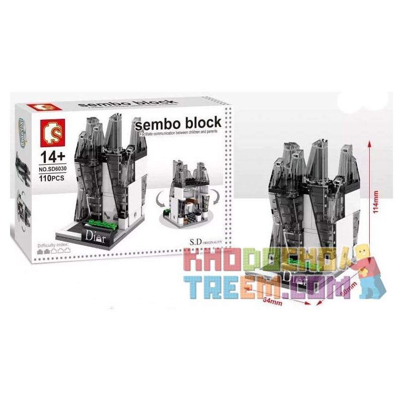 SEMBO SD6030 6030 SD6031 6031 601518 SD6032 6032 SD6033 6033 non  CHUỖI CỬA HÀNG ĐỒ TRANG SỨC BÁNH VÀ NHÀ SÁCH bộ đồ chơi xếp lắp ráp ghép mô hình Mini Modular SEMBO BLOCK DIOR HOLIDAY STREET CAKE SHOP BBQ BOOK STORE Đường Phố Thu Nhỏ 120 khối