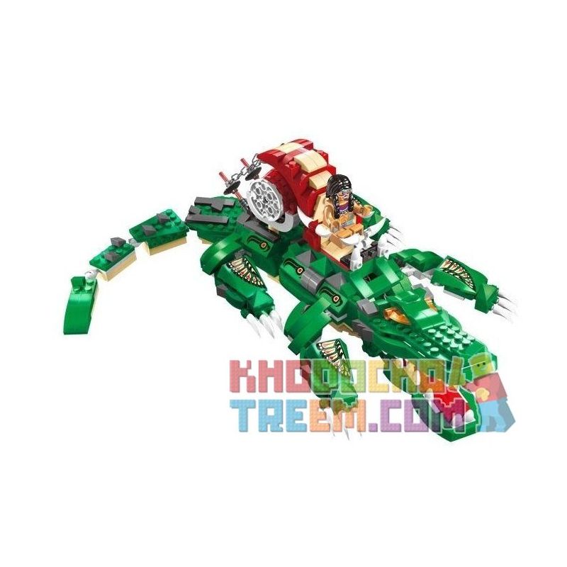 Enlighten 1310 Qman 1310 non  XUỒNG MÁY CÁ SẤU bộ đồ chơi xếp lắp ráp ghép mô hình Pirates Of The Caribbean LEGENDARY PIRATES Cướp Biển Vùng Caribe 538 khối