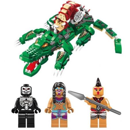 Enlighten 1310 Qman 1310 non  XUỒNG MÁY CÁ SẤU bộ đồ chơi xếp lắp ráp ghép mô hình Pirates Of The Caribbean LEGENDARY PIRATES Cướp Biển Vùng Caribe 538 khối