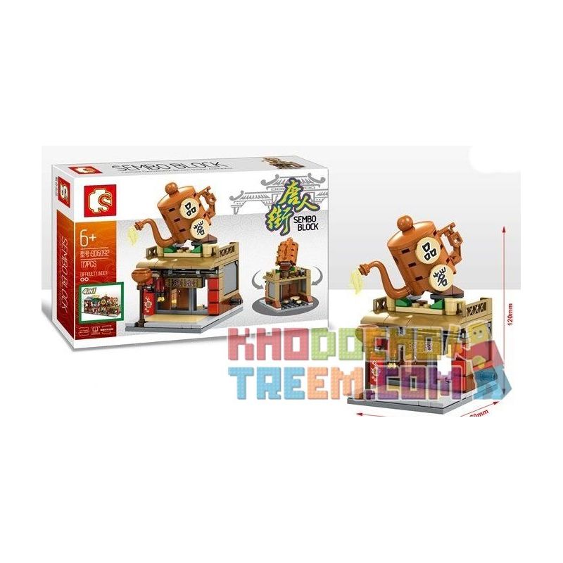 SEMBO SD6092 6092 SD6093 6093 SD6095 6095 SD6094 6094 non  BỘ 4 QUÁN CỔ TRUNG QUỐC TRÀ RƯỢU TRANG SỨC CA KỊCH bộ đồ chơi xếp lắp ráp ghép mô hình Mini Modular SEMBO BLOCK Đường Phố Thu Nhỏ 126 khối