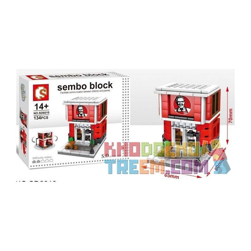 SEMBO SD6010 6010 SD6011 6011 SD6012 6012 SD6013 6013 601509 non  CÁC CỬA HÀNG VUI NHỘN TRÊN PHỐ bộ đồ chơi xếp lắp ráp ghép mô hình Mini Modular SEMBO BLOCK KFC HAAGENDAZS ICE-CREAM MCDONALD'S HOLIDAY STREET COFFEE HOUSE Đường Phố Thu Nhỏ 150 khối