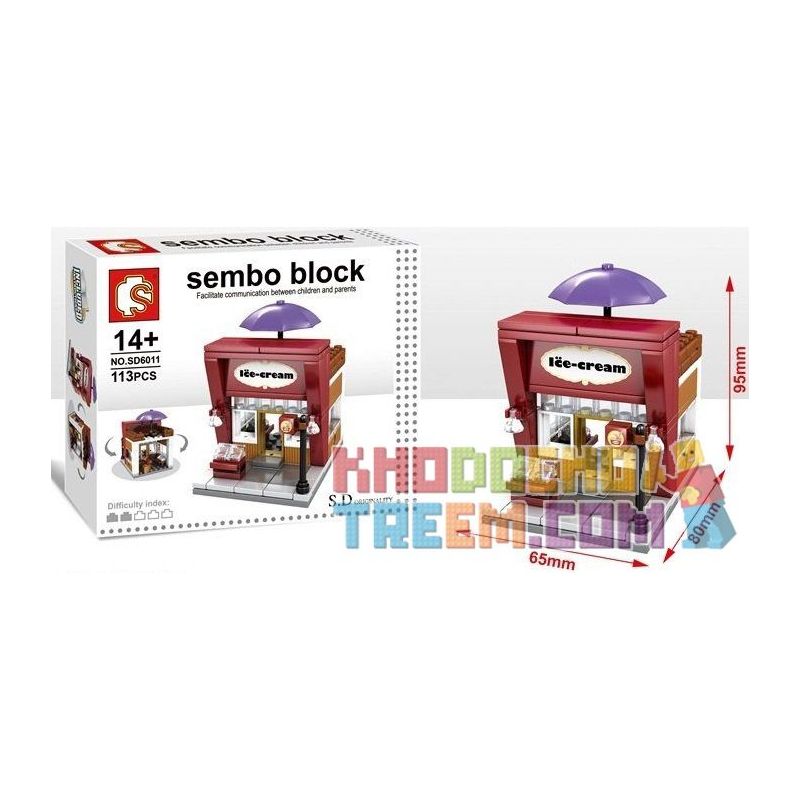SEMBO SD6010 6010 SD6011 6011 SD6012 6012 SD6013 6013 601509 non  CÁC CỬA HÀNG VUI NHỘN TRÊN PHỐ bộ đồ chơi xếp lắp ráp ghép mô hình Mini Modular SEMBO BLOCK KFC HAAGENDAZS ICE-CREAM MCDONALD'S HOLIDAY STREET COFFEE HOUSE Đường Phố Thu Nhỏ 150 khối