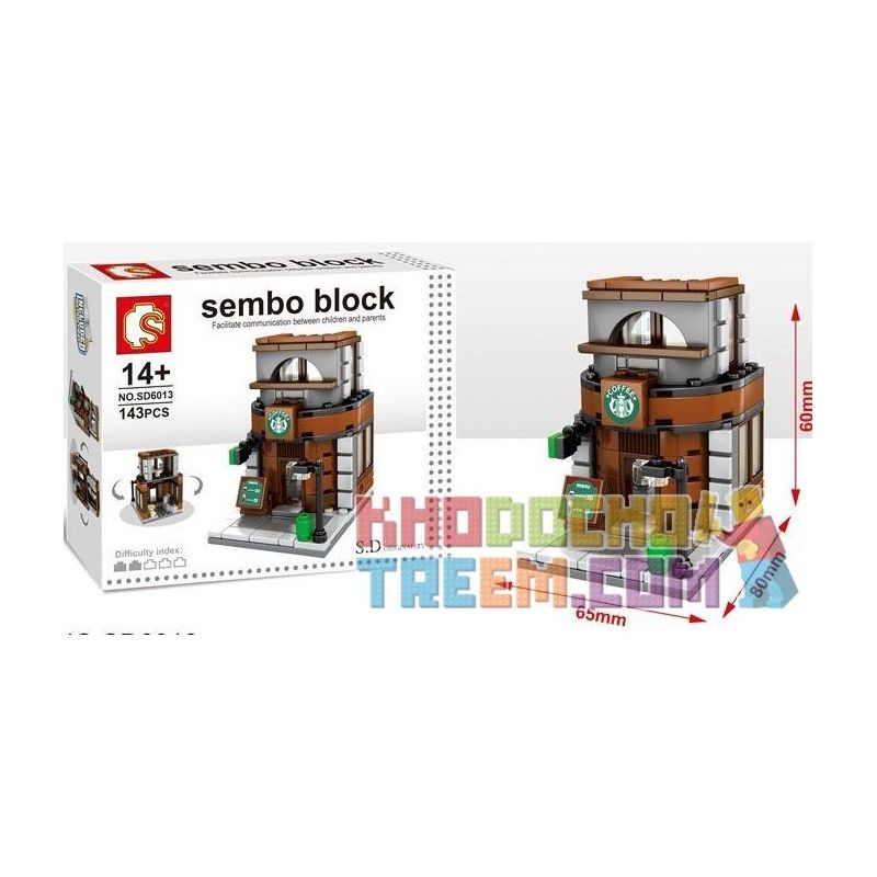 SEMBO SD6010 6010 SD6011 6011 SD6012 6012 SD6013 6013 601509 non  CÁC CỬA HÀNG VUI NHỘN TRÊN PHỐ bộ đồ chơi xếp lắp ráp ghép mô hình Mini Modular SEMBO BLOCK KFC HAAGENDAZS ICE-CREAM MCDONALD'S HOLIDAY STREET COFFEE HOUSE Đường Phố Thu Nhỏ 150 khối