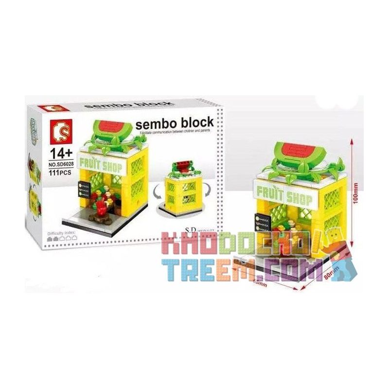 SEMBO SD6026 6026 601516 SD6027 6027 601517 SD6028 6028 SD6029 6029 non  BỘ 4 CỬA HÀNG TÚI XÁCH ĐỒ UỐNG TRÁI CÂY HOA TƯƠI bộ đồ chơi xếp lắp ráp ghép mô hình Mini Modular HOLIDAY STREET LUXURY HAPPY SODA SEMBO BLOCK FRUIT SHOP FLOWER Đường Phố Thu Nhỏ 151 khối