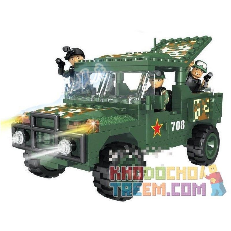 WOMA C0708 0708 Xếp hình kiểu Lego MILITARY ARMY SUV Ô Tô SUV 262 khối