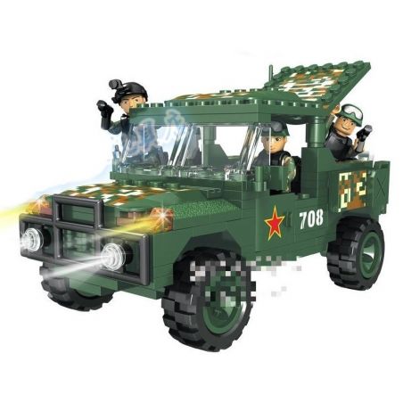 WOMA C0708 0708 Xếp hình kiểu  MILITARY ARMY SUV Ô Tô SUV 262 khối