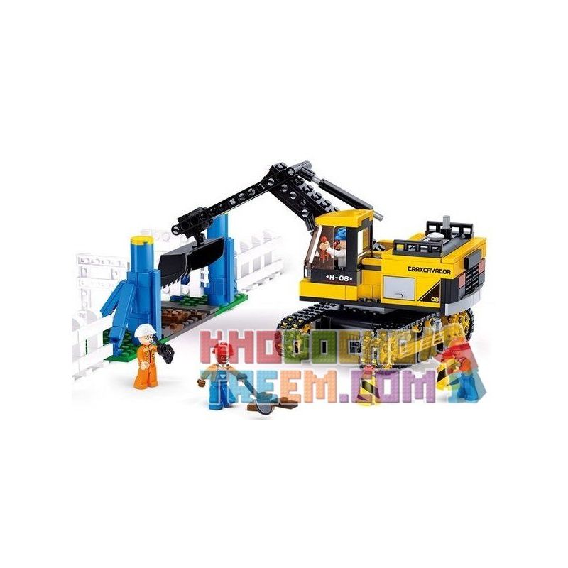 SLUBAN M38-B0551 B0551 0551 M38B0551 38-B0551 non Lego MÁY ĐÀO ĐẤT bộ đồ chơi xếp lắp ráp ghép mô hình City Thành Phố 614 khối