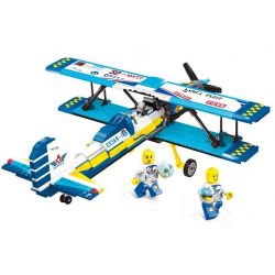 Enlighten 1125 Qman 1125 non  MÁY BAY BIỂU DIỄN bộ đồ chơi xếp lắp ráp ghép mô hình City Thành Phố 354 khối