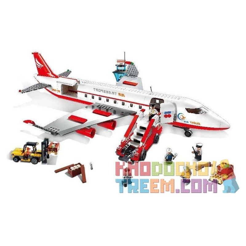 GUDI 8913 Xếp hình kiểu Lego City Large Airliner Máy Bay Chở Khách Cỡ Lớn Hạ Cánh Xuống Sân Bay 856 khối