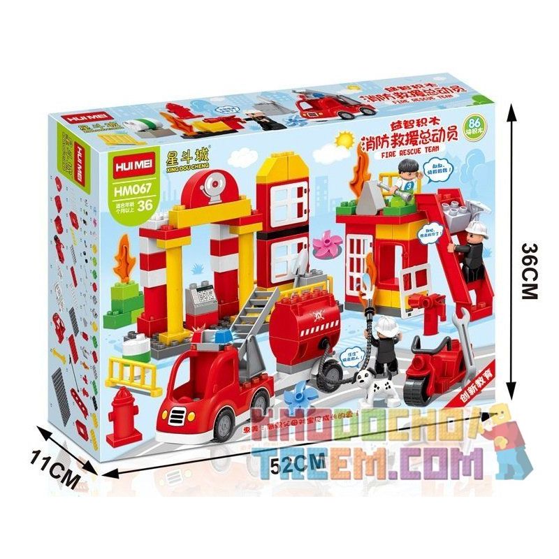HUIMEI STAR CITY XING DOU CHENG HM067 Xếp hình kiểu    Fire Rescue Cứu Hỏa Tòa Nhà 86 khối