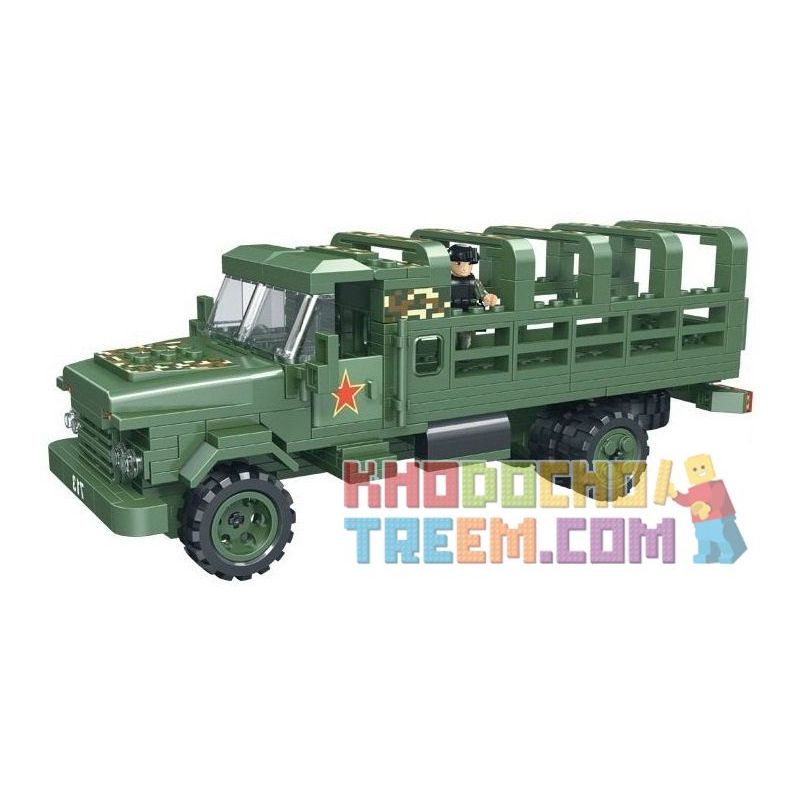 WOMA C0713 0713 Xếp hình kiểu Lego MILITARY ARMY Millitary Truck Xe Tải Chở Lính 325 khối